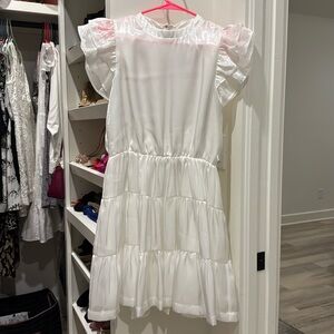 Shimmery white dress size medium new with tags